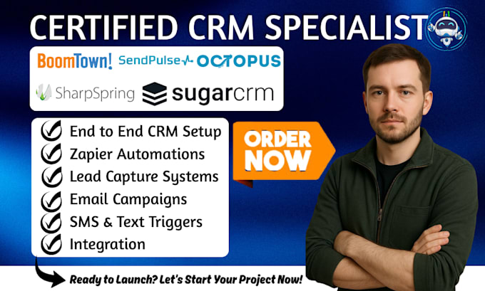 setup boomtown sharpspring sendpulse automation sugar crm octopus integration