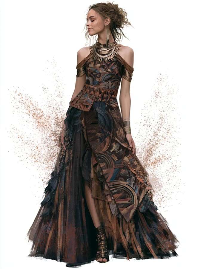 create a simple fashion illustration