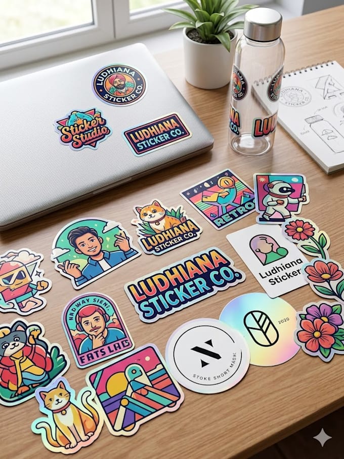do custom sticker design and badge logo