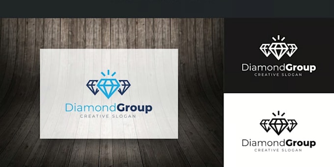 luxury diamond style logo design for premium brands