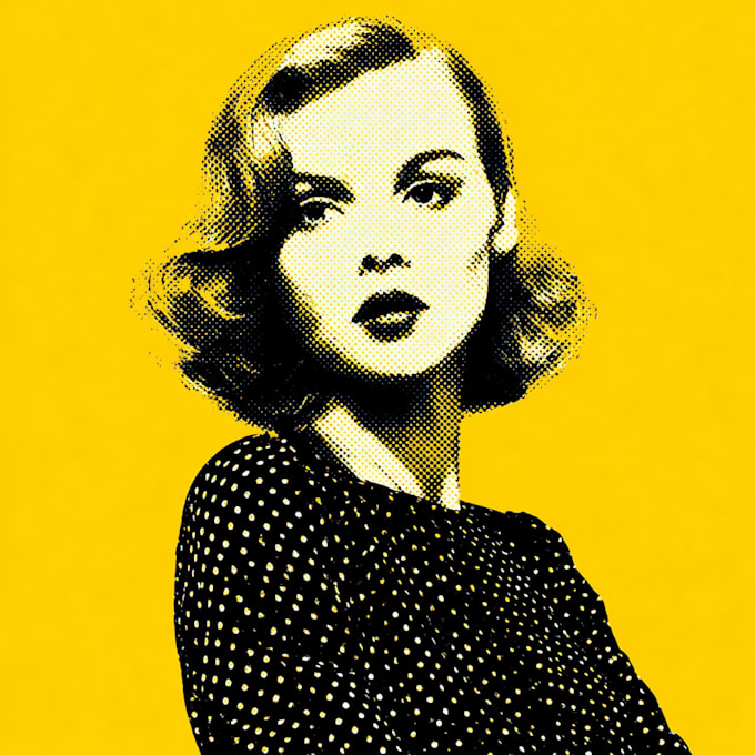 draw a professional pop art portrait