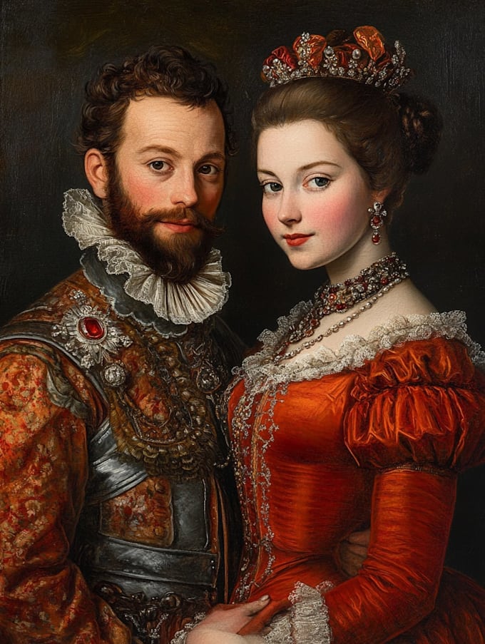 make custom royal royal couple illustration