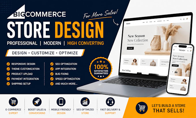 design a responsive bigcommerce store website for your ecommerce store