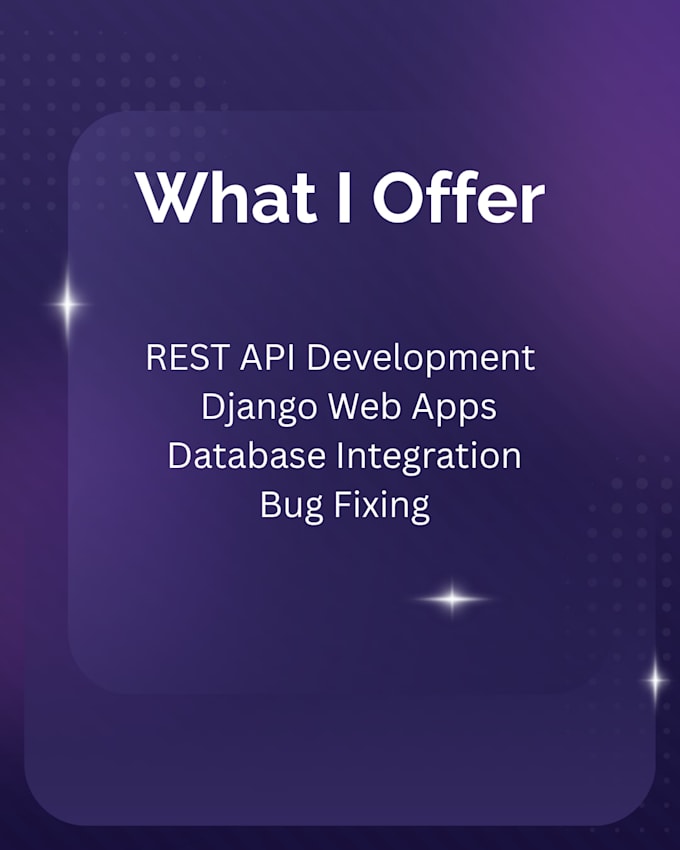 build rest API using fastapi or django