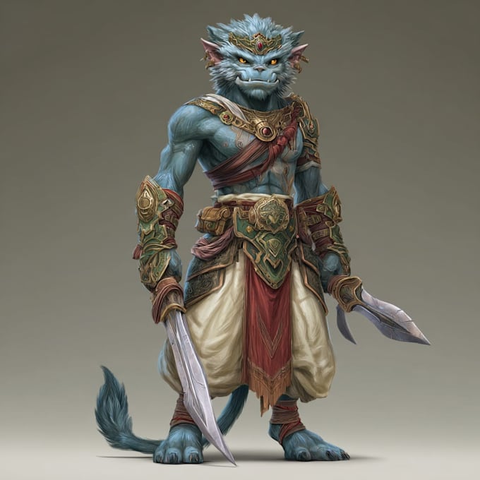 design unique fantasy characters for you