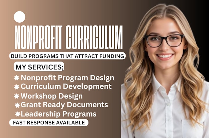 create nonprofit programs, curriculum, and funding ready grant strategies system