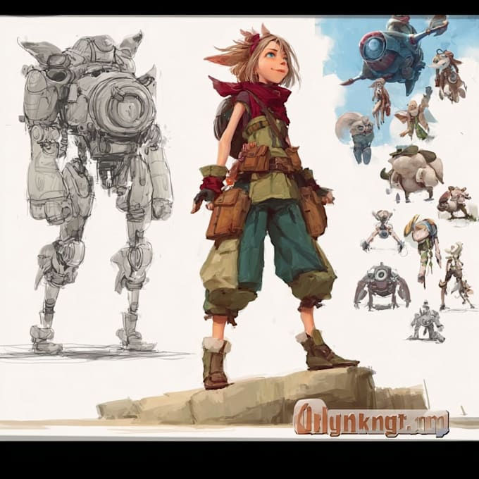 design original concept art character professionally