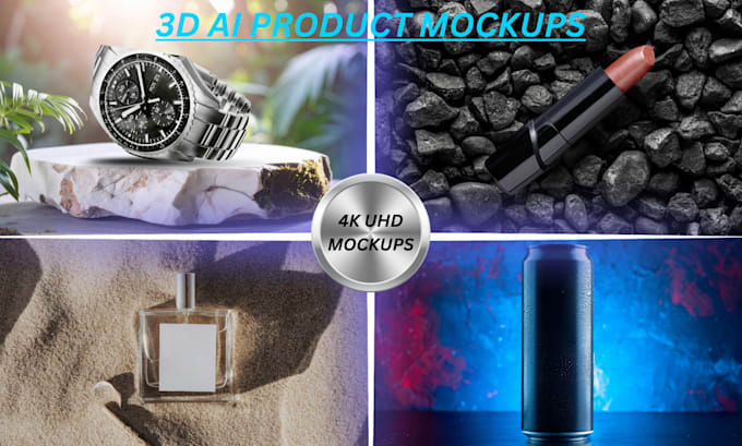 do professional realistic ai product mockups and photography