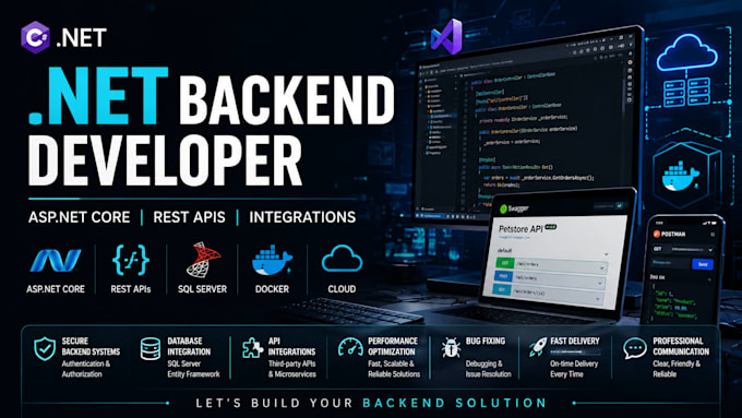 iwill develop, fix and optimize net apis and backend systems