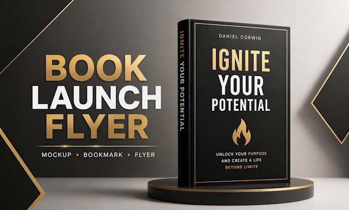create book design, ebook cover, bookmark, brochure, launch flyer on canva, psd