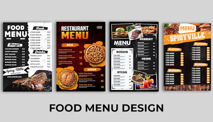 do food menu design, restaurant menu design, food flyer and digital menu
