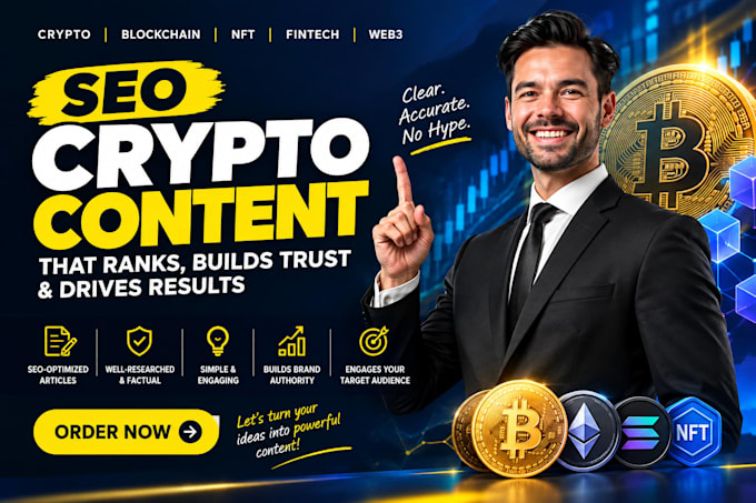 write SEO fintech, crypto and finance blog articles