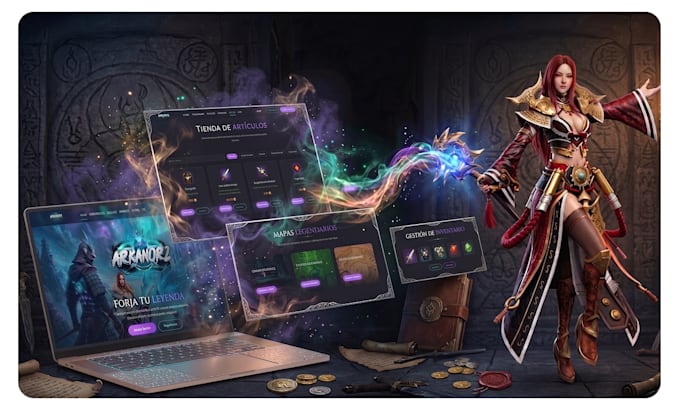 design a professional esports or gaming community website
