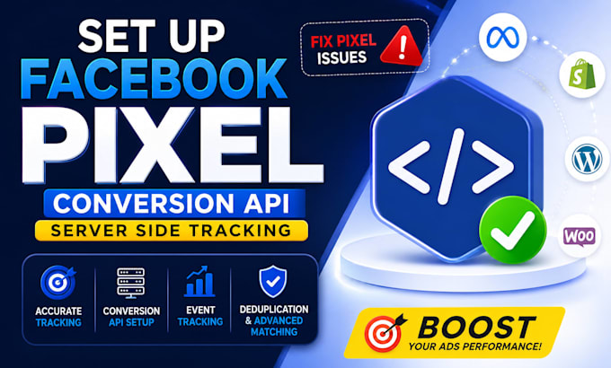setup meta facebook pixel shopify, conversion API, fix pixel, gtm, ga4, tiktok