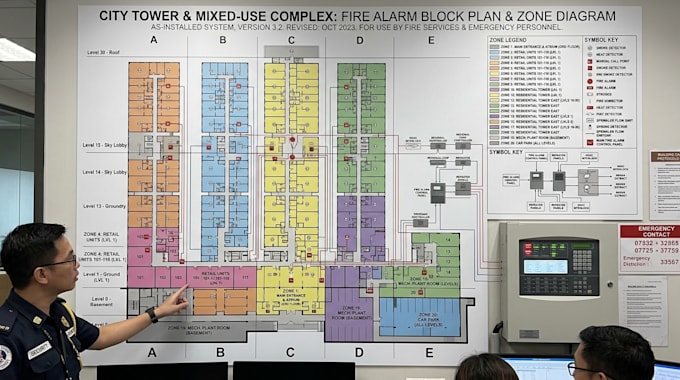 create zone or fire alarm block plan for your building and fire system