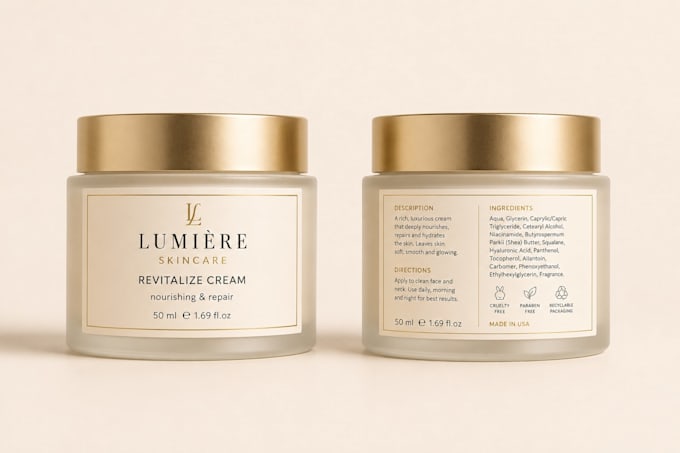 design luxury cosmetic packaging and labels