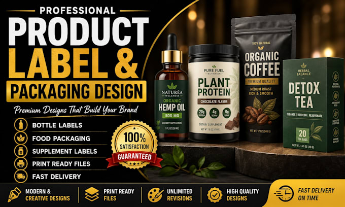 design product label and packaging design