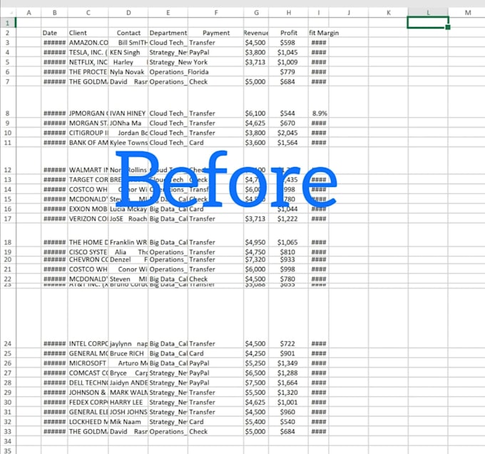 clean excel spreadsheet, excel data cleaning, data cleanup