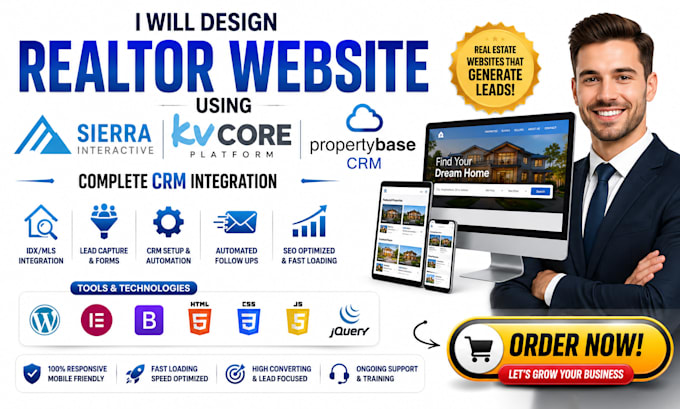 design realtor website real estate using sierra interactive kvcore propertybase