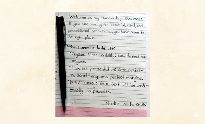 write beautiful handwritten notes letters and assignments