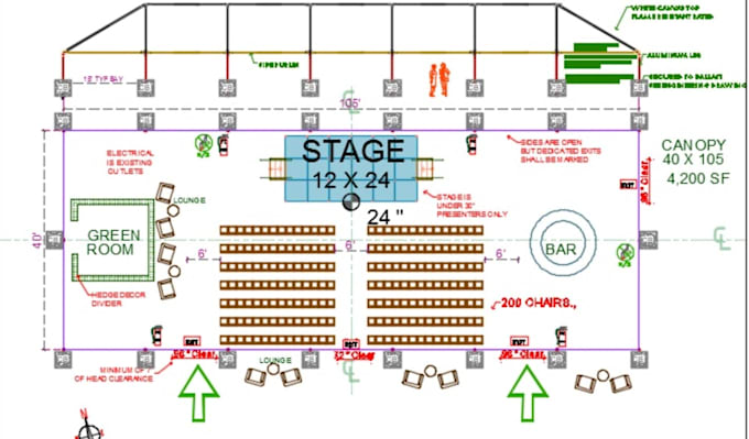 create professional event layouts, event seating chart, venue mapping ,stage