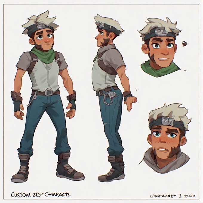 design and model a custom stylized 3d characte
