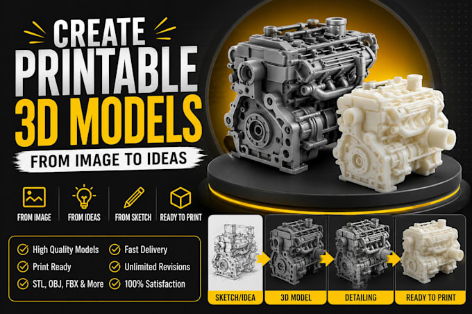 create printable 3d models from image to ideas