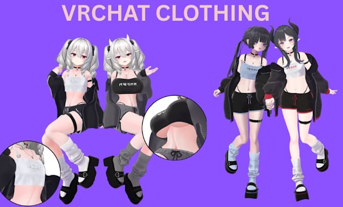 do custom vrchat outfit vrchat clothing vrchat avatar vtuber nsfw avatar