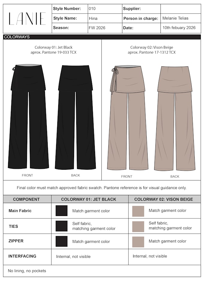 create professional fashion tech packs and technical flats