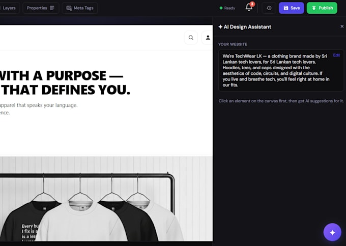 build a custom website with a built in cms and visual editor