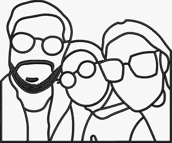 digitize custom outline embroidery from photo or car image