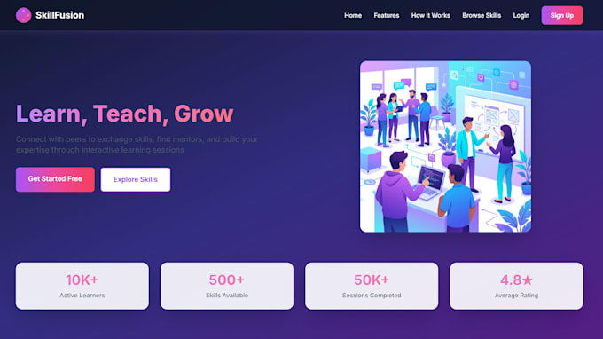 build a modern responsive full stack website