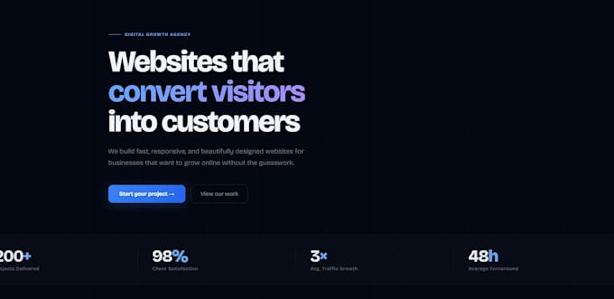 build a modern website for your business or idea