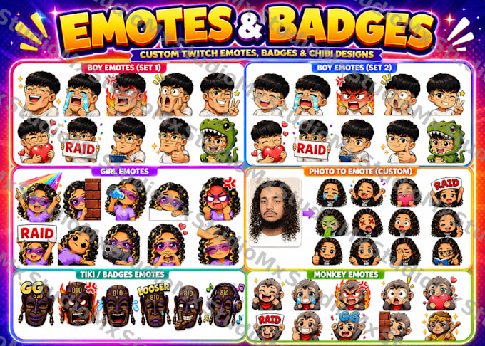 create custom twitch emotes and sub badges for your stream