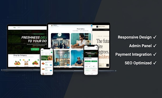 design and develop a business website in react and node
