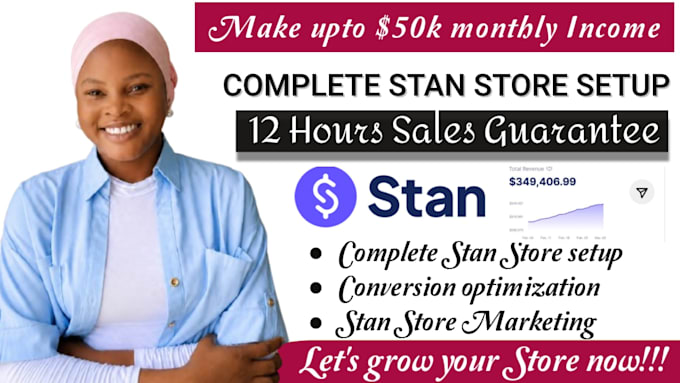 12 hours sales guarantee complete stan store setup ,stan digital products store