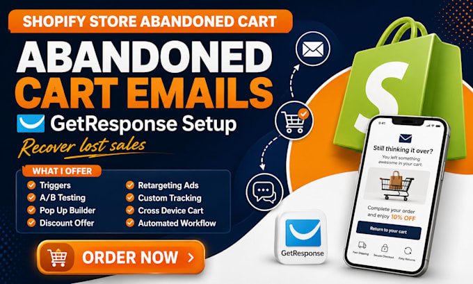setup getresponse abandoned cart emails for your shopify store