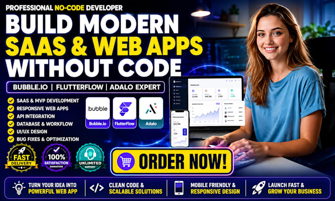 build bubble io website bubble mvp saas app adalo developer flutterflow web app