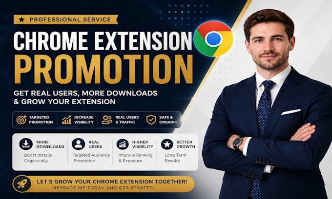 professionally promote your chrome extension for real users and installs