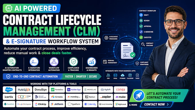 set up ai contract lifecycle management clm system e signature clm workflows