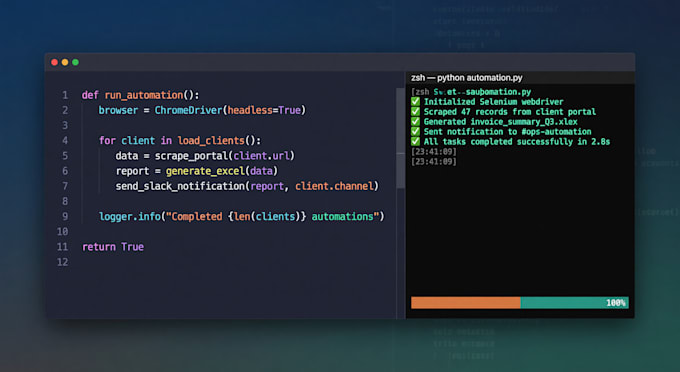 debug your python code or review your codebase for bugs and quality