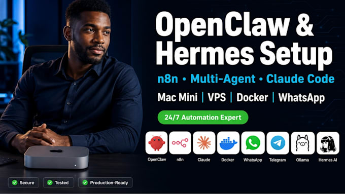 install setup openclaw hermes agent n8n multi agent claude code fix vps mac mini