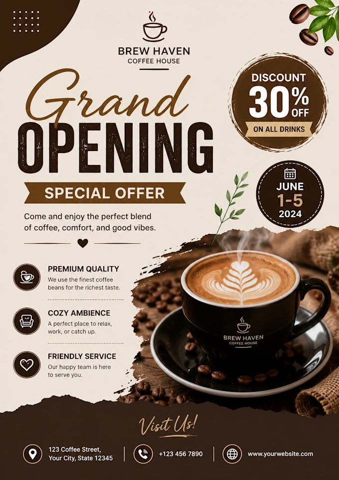create modern flyer design for your business