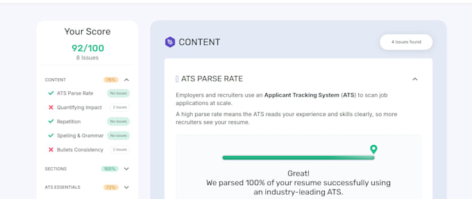 create a professional ats friendly resume and CV
