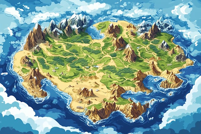 design vector or isometric map illustration