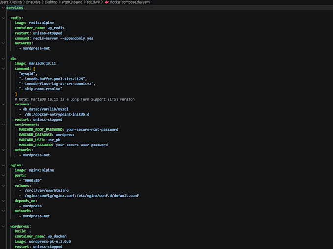 write dockerfile and docker compose for your app