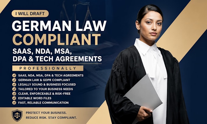draft bgb compliant german contracts for startups, saas, and gdpr dpa in english