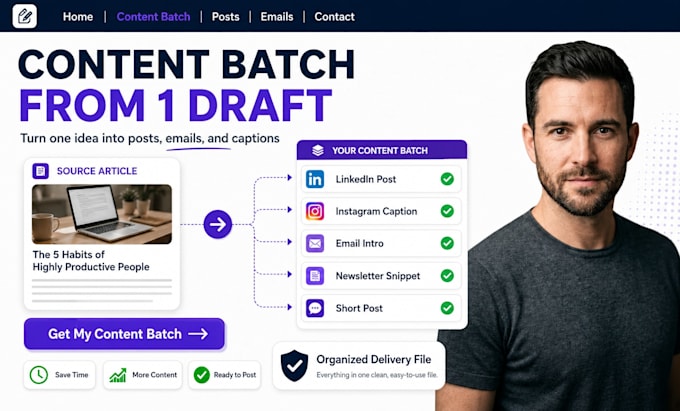 repurpose ai content into social media posts and emails