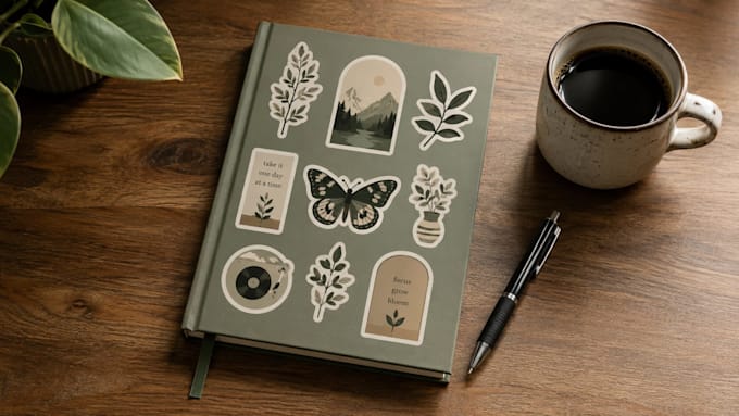 design custom vector sticker packs and flat illustrations