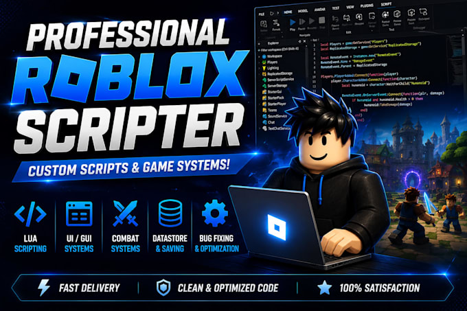 script custom systems, fix bug for your roblox game with lua scripting